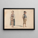 Young girl Utby boy Rättvik - Adolph Tidemand — framed artwork on a wall