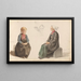 Young girl in everyday costume, Voss, woman's head, Guro Vossebakken - Adolph Tidemand — framed artwork on a wall