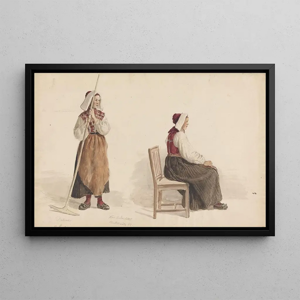 Kari Andersdatter Dalarne - Adolph Tidemand — framed artwork on a wall