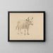 Cow with horns - Adolph Tidemand — framed artwork on a wall