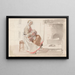 Woman with Child Inside - Adolph Tidemand — framed artwork on a wall