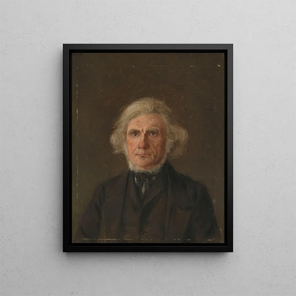 Study of an elderly man's portrait - Adolph Tidemand — framed artwork on a wall