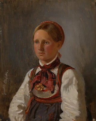 Adolph Tidemand - Portrait of Gunild Olsdatter from Tinn.webp