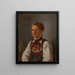 Portrait of Gunild Olsdatter de Tinn - Adolph Tidemand — framed artwork on a wall