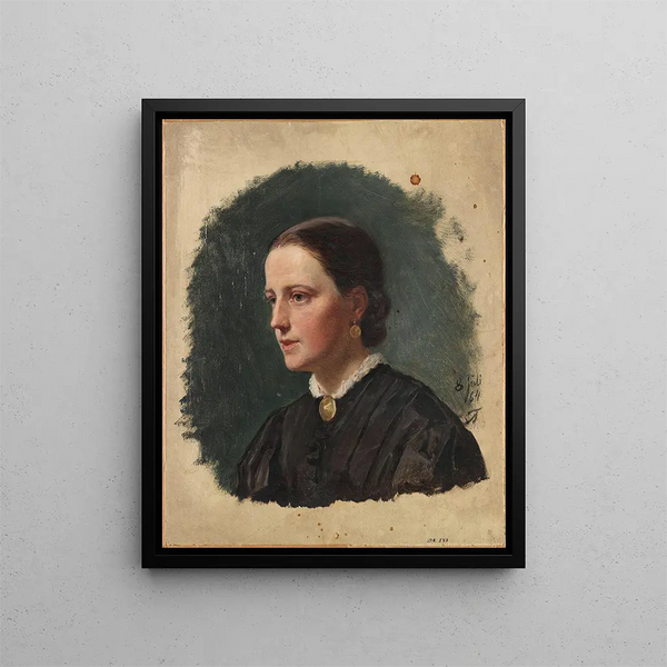 Portrait of Mrs. Duce - Adolph Tidemand — framed artwork on a wall