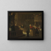 a service in a Norwegian country church - Adolph Tidemand — framed artwork on a wall