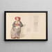 Woman sitting in the Eidsborg valley, interior with corner cabinet - Adolph Tidemand — framed artwork on a wall