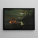 Harpoon fishing on Lake Krøderen - Adolph Tidemand — framed artwork on a wall