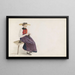 Young girl knitting with a wide hat at Meiringen - Adolph Tidemand — framed artwork on a wall