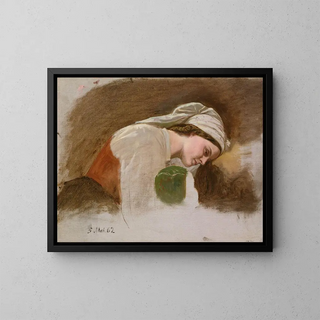 Study for After the Battle - Adolph Tidemand — framed artwork on a wall