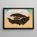 Study of parasol pines - Adolph Tidemand — framed artwork on a wall