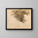 Study of an Oak Tree - Adolph Tidemand — framed artwork on a wall