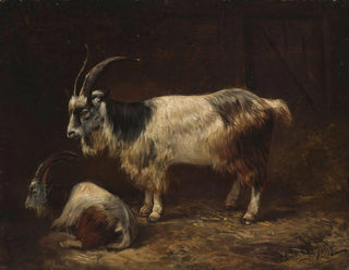 Two goats - Adolph Tidemand — artwork view