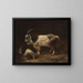 Two goats - Adolph Tidemand — framed artwork on a wall