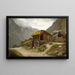 View of Gudvangen - Adolph Tidemand — framed artwork on a wall