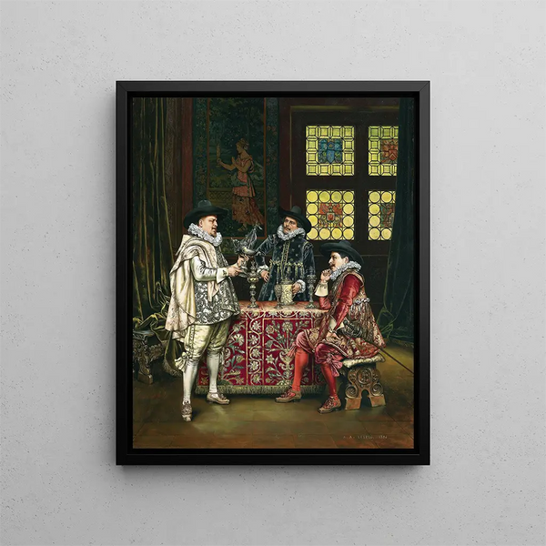 at the goldsmiths - Adolphe Alexandre Lesrel — framed artwork on a wall
