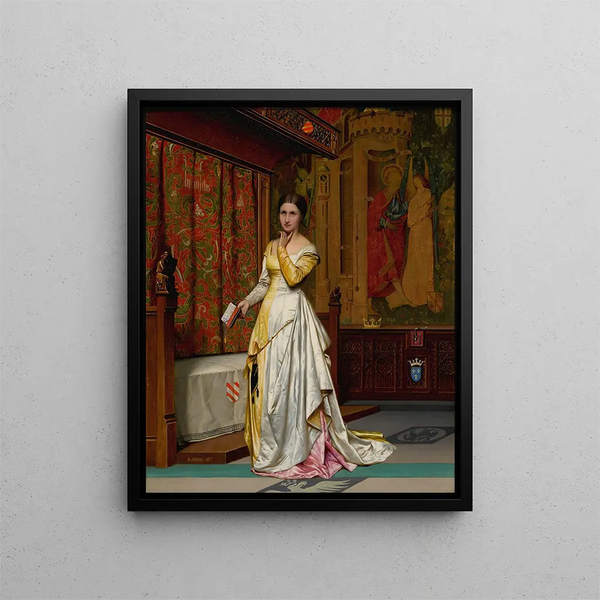 Contemplation - Adolphe Alexandre Lesrel — framed artwork on a wall