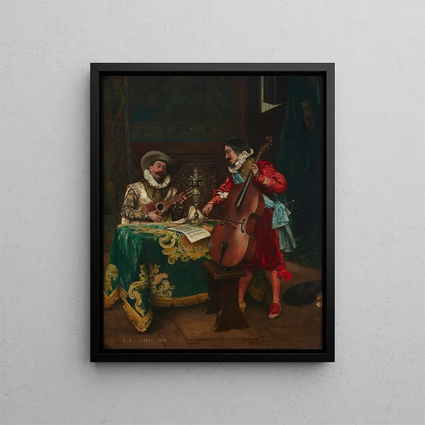 The duo - Adolphe Alexandre Lesrel — framed artwork on a wall