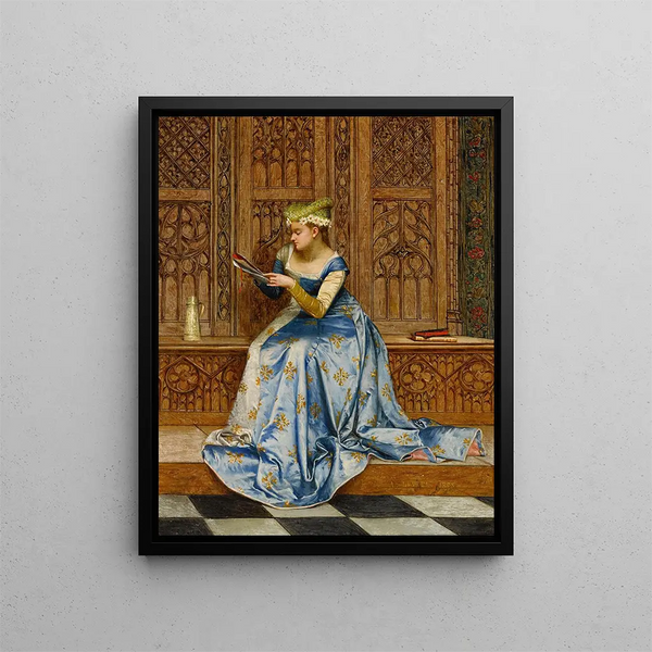 A Moment of Rest - Adolphe Alexandre Lesrel — framed artwork on a wall