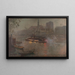 Bateau-mouche sur la Seine le soir devant Notre-Dame - Adolphe Ernest Gumery — framed artwork on a wall