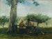 The farm garden of Saint-Simon in Honfleur - Adolphe Félix Cals — artwork view