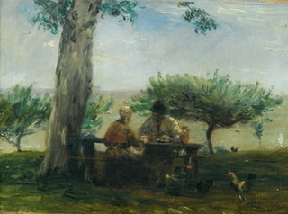 The farm garden of Saint-Simon in Honfleur - Adolphe Félix Cals — artwork view