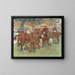 The paddock before the derby - Adolphe Gustave Binet — framed artwork on a wall
