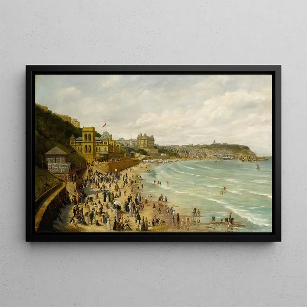 View of Scarborough - Adolphe Behrens — framed artwork on a wall