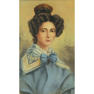 Portea dressed in sky blue - Adolphe Hastrel de Rivedoux — artwork view