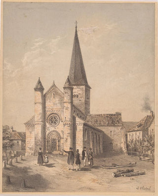 View of the Saint-Adelphe Church in Neuwiller-lès-Saverne - Adolphe Hastrel de Rivedoux — artwork view