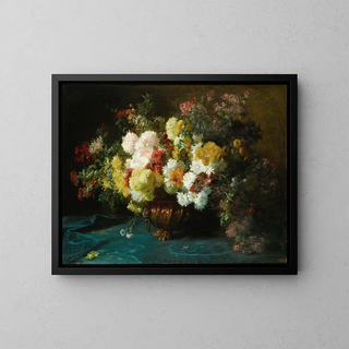 Floral Still Life Painting - Adolphe Louis Castex-Dégrange — framed artwork on a wall