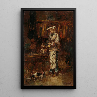 Reproduction of the painting Detailed study for La Rôtisserie des deux Paons - Adolphe Monticelli