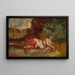a reclining woman - Adolphe Monticelli — framed artwork on a wall