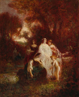 Figures dans les bois - Adolphe Monticelli — artwork view