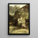 Figures near a fountain - Adolphe Monticelli — framed artwork on a wall