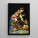 Reproduction of the painting of Young woman arranging flowers - Adolphe Monticelli