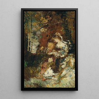 La Lionne - Adolphe Monticelli — framed artwork on a wall