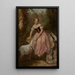 La fillette et la chèvre - Adolphe Monticelli — framed artwork on a wall