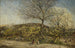Landscape painting with flowering orchard - Adolphe Monticelli — artwork view