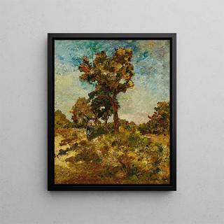 Les Arbres - Adolphe Monticelli — framed artwork on a wall