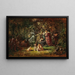 Round of love in a park landscape - Adolphe Monticelli — framed artwork on a wall