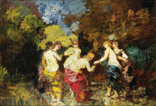 Six bathers - Adolphe Monticelli — artwork view