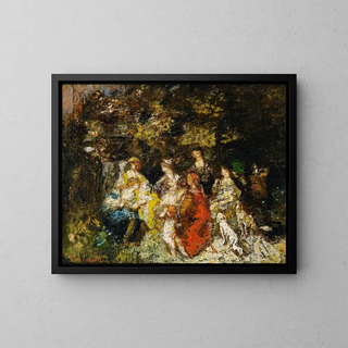 The Decameron - Adolphe Monticelli — framed artwork on a wall