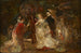 Three women and their page in a park - Adolphe Monticelli — artwork view