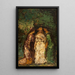 Three women under the trees - Adolphe Monticelli — framed artwork on a wall