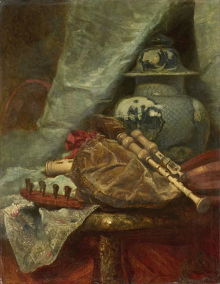 Still life with bagpipe - Adolphe Mouilleron — artwork view