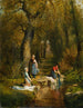 Lavandières dans un paysage - Adolphe Théodore Jules Martial Potémont — artwork view