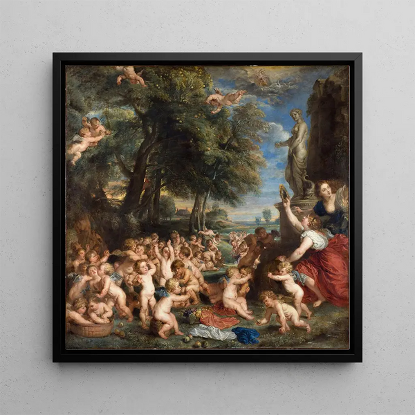Adoration de Vénus - Peter Paul Rubens — framed artwork on a wall