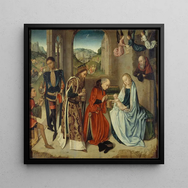 Adoration of the Magi - Anonymous — framed artwork on a wall