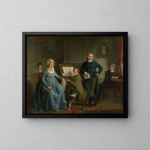 Family of Musicians - Adriaan de Lelie — framed artwork on a wall